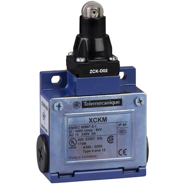 TELEMECANIQUE - standschakelaar XCK-M - schakelnok met rol - 1 NC + 1 NO