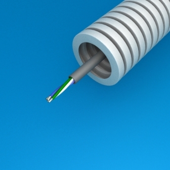 CABLEBEL - Preflex voorbedrade buis 16mm + VVT 1x4x0,6mm rol 100m