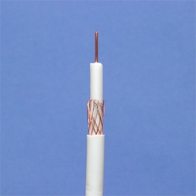 CABLES SPECIAUX - Coax 75 Ohm PVC blanc massif cuivre 6,6mm rouleau