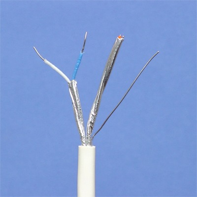 CABLEBEL - TPVF câble de téléphonie intérieur F2 blanc blindage par paire 2X2X0,6mm