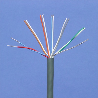 CABLEBEL - VVT telefoniekabel binnen F2 grijs samengedraaid per paar 150V 6X2X0,6mm