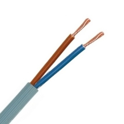 CABLEBEL - VTMB H05VV-F verbindingskabel PVC flexibel geribde mantel 500V grijs 2X1,5mm²
