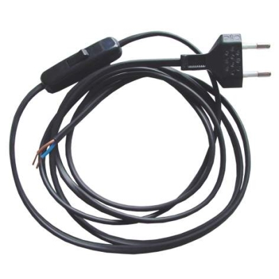 HUPPERTZ - Snoer met schakelaar wit 2m 2x0,75mm²