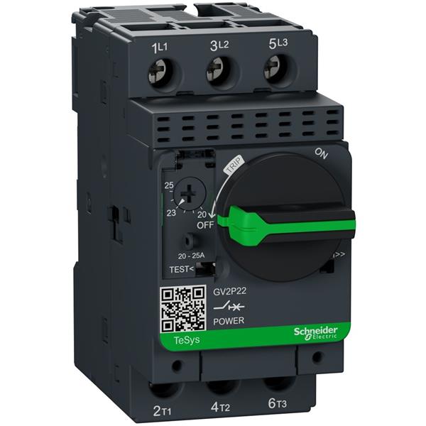 TELEMECANIQUE - motorbeveiligingsschakelaar GV2P - 20..25 A - 3P 3d - therm-magnetisch