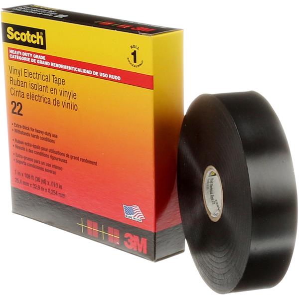 3M - 22 Scotch TM elektrische isolatie tape PVC 25mm x 33m zwart