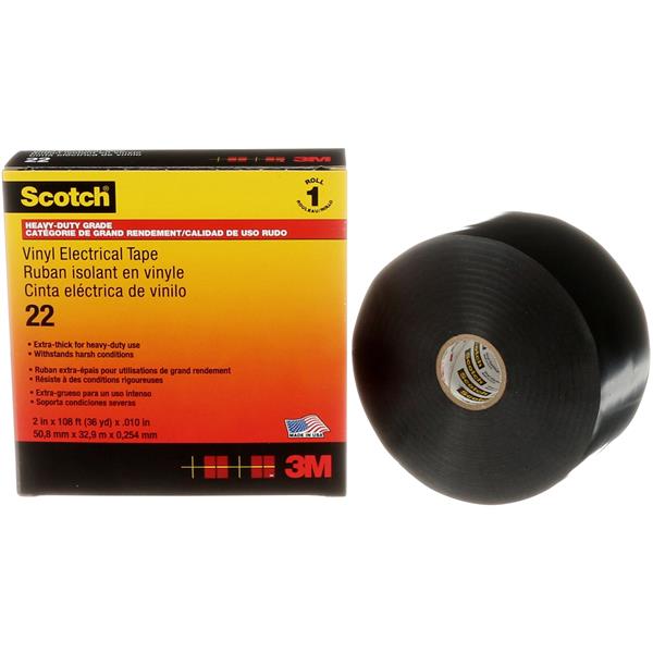 3M - 22 Scotch TM elektrische isolatie tape PVC 51mm x 33m zwart