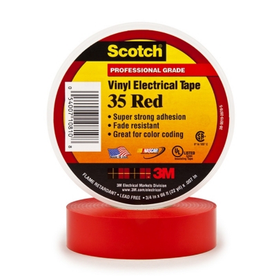 3M - 35 Scotch TM elektrische isolatietape PVC 19mmx20m rood