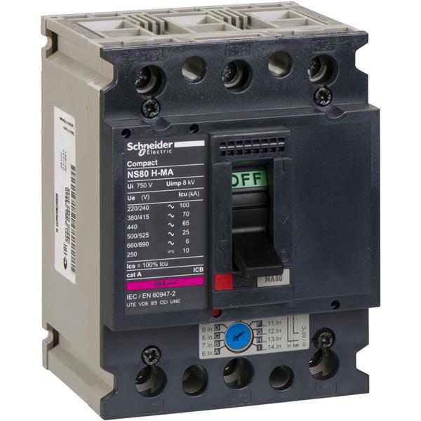 MERLIN GERIN - vermogenschakelaar Compact NS80H - MA - 80 A - 3P 3d