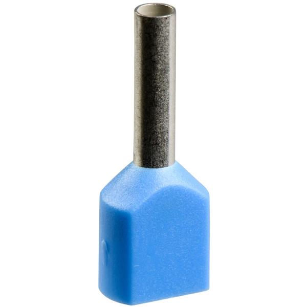 TELEMECANIQUE - embout de câblage double surmoulé - format moyen - 0,75 mm² - bleu