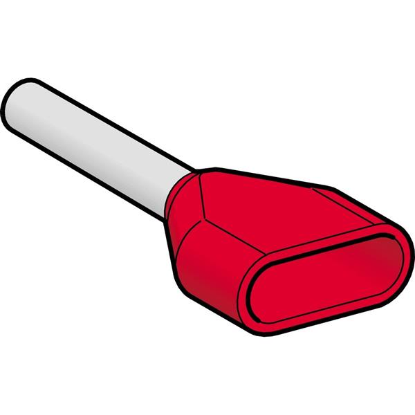 TELEMECANIQUE - embout de câblage double surmoulé - format moyen - 1 mm² - rouge