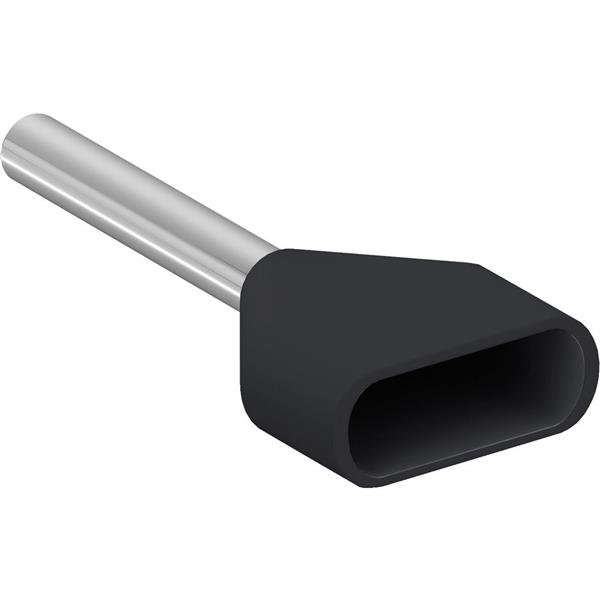 TELEMECANIQUE - embout de câblage double surmoulé - format moyen - 1,5 mm² - noir