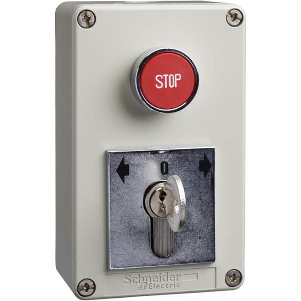 TELEMECANIQUE - inbraakveilige opbouw-drukknopkast - XAP-S - met slot en 1 drukknop