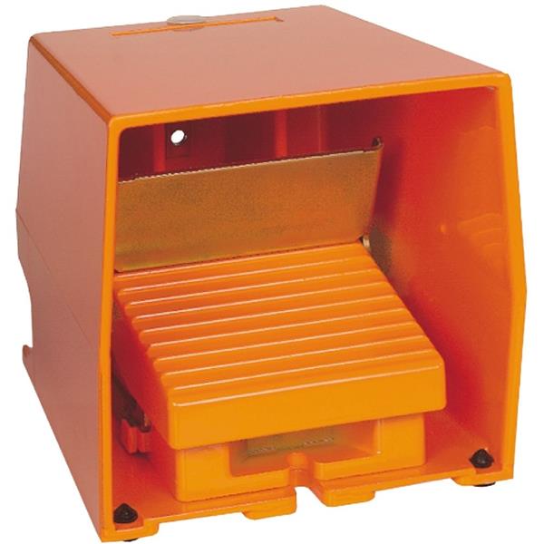 TELEMECANIQUE - Enkelvoudige voetschakelaar XPE-R - met beschermkap - metaal - oranje - 1NC+1NO