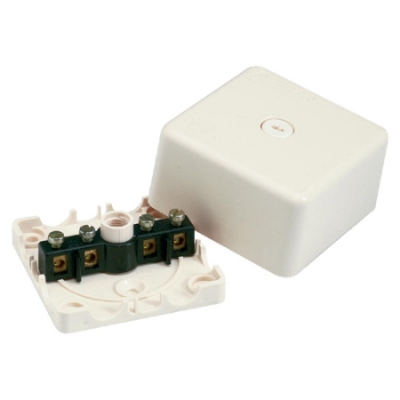 VYNCKIER - Boîte de dérivation 2,5mm² IP54 ivoire avec rosace à bornes