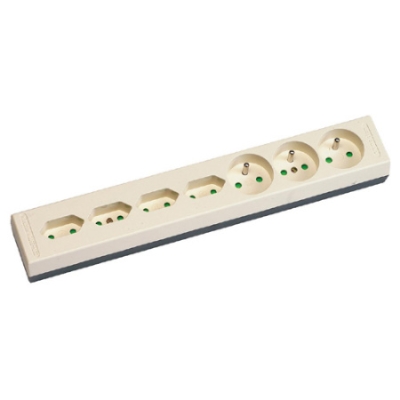 VYNCKIER - Tafelcontactdoos 3x(2P+A)16A+4x(2P-2,5A) ivoor