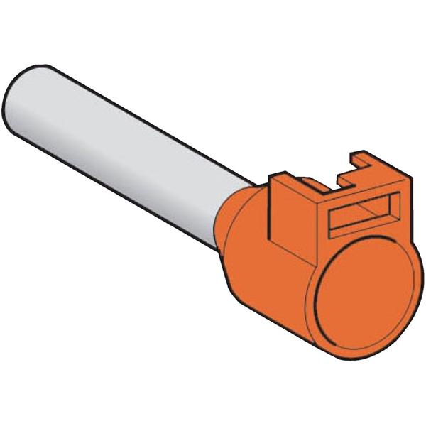 TELEMECANIQUE - Embout de câblage pour porte-repères - format moyen - 4 mm² - orange