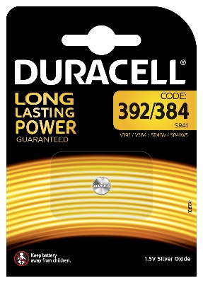 DURACELL - Pile Silver Oxide - 1,5V - 392/384 / D392/384 / V392/384 / SR41 - 1 pc.