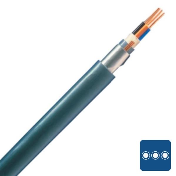 CABLEBEL - XFVB câble d'installation XLPE/PVC armé 1kV F2 gris 3X1,5mm²