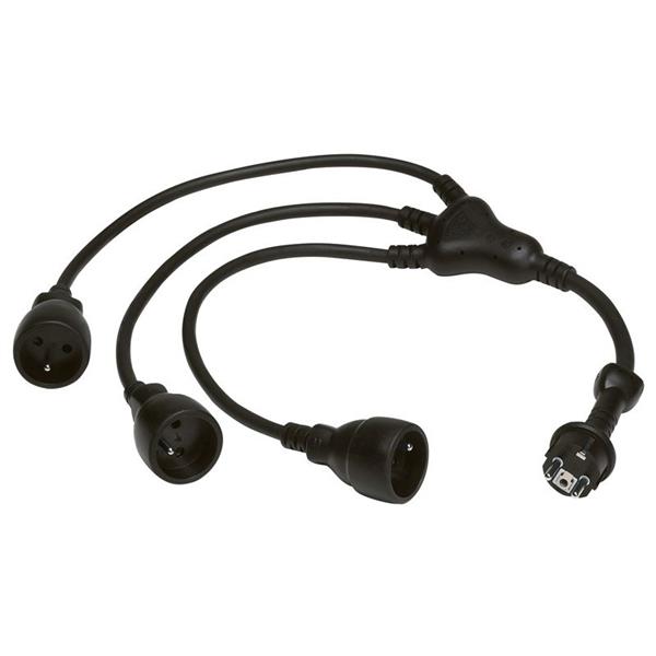 LEGRAND - Verlengsnoer octopus 3x2P+A 16A - IK10 lengte 0,8m