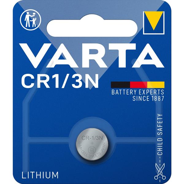 VARTA - ELECTRONICS knopcellen CR1/3N Lithium 3volt 170mAh blister1