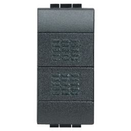 BTICINO - Bouton-poussoir Living - 10A - 250V - 2P - NO + NO