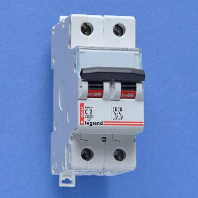 LEGRAND - Automaat Dx - 6kA 2p c02 2 modules Lexic 400 V
