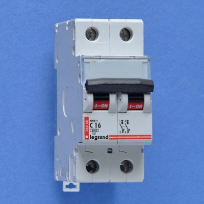 LEGRAND - Automaat Dx - 6kA 2p c16 2 modules Lexic 400 V