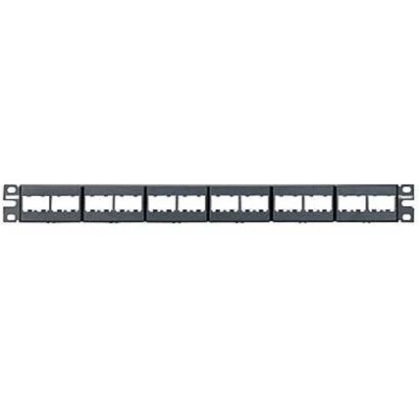 PANDUIT - 24-port plastic modular patch panel empty 1U for UTP modules