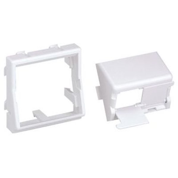PANDUIT - Mini Com 45x45 module wit 2 posities schuine opstelling met shutter