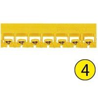 LEGRAND - Mémocab merkteken - cijfer 4 - geel - breedte 2,3 mm