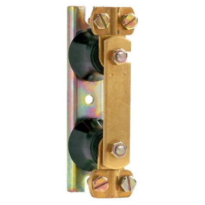 VYNCKIER - Barrette coupure de terre-2 isolateurs-support de fixation métallique