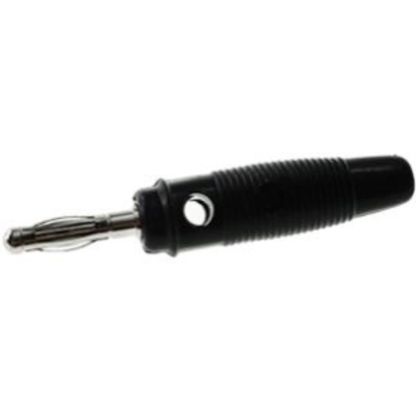 ELIMEX BVBA - 4mm mannelijke banaanstekker - Zwart - Hoge kwaliteit - 25 stuks