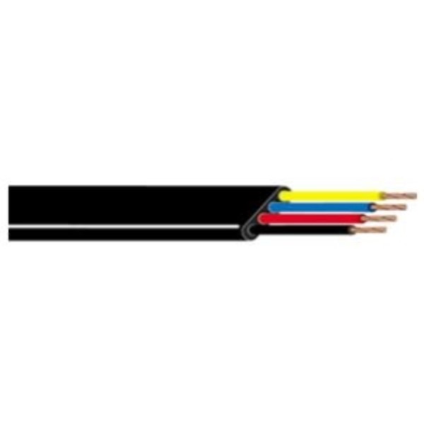 ELIMEX BVBA - Câble téléphonique plat - 4 x 0,08mm² - ECA - CPR - Noir - 1m