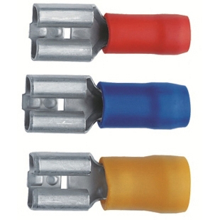 NUSSBAUMER - Fiche plate femelle 1,5-2,5mm² 0,8-6,3mm isolation PVC bleu