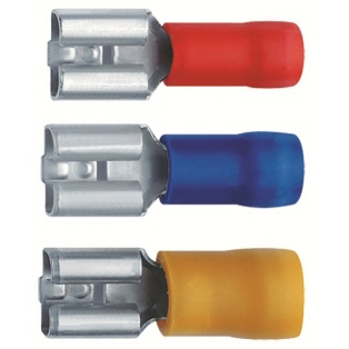 NUSSBAUMER - Vrouwelijke vlakstekker isolatie PVC rood 0,5-1mm² 0,5-2,8mm