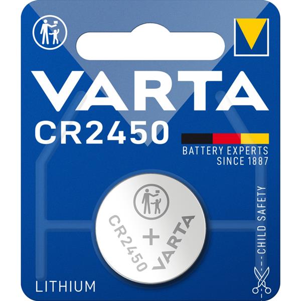 VARTA - ELECTRONICS knopcellen CR2450 Lithium 3volt 560mAh blister1