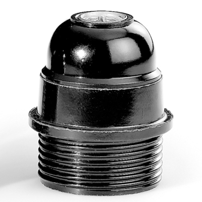 HUPPERTZ - Fitting halfdraad bakeliet E27 zwart