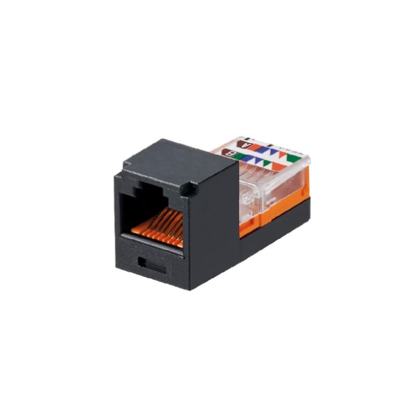 PANDUIT - RJ45 UTP-jack, zwart, voor T568A en T568B, bedrading (8 aansluitingen), Cat.5e