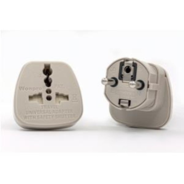 ELIMEX BVBA - Adaptateur de voyage - Prise mondiale femelle / Prise Belgique, France, Shuko mâ