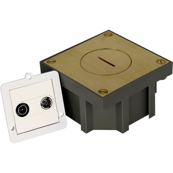 ARPI by Lithoss - Messing vloerstopcontact RADIO - TV