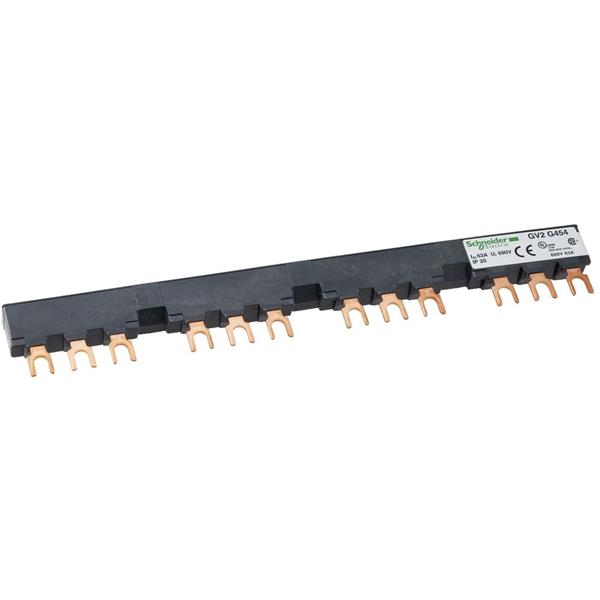 TELEMECANIQUE - 3P rail - 63 A - 4 aftakkingen - 54 mm afstand