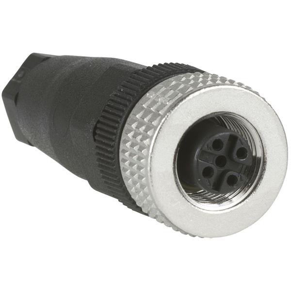 TELEMECANIQUE - connector vrouwelijk, M12, 4 pinnen, recht - kabelwartel Pg 7