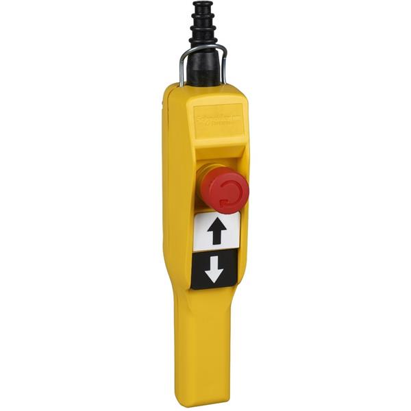TELEMECANIQUE - hangende drukknopkast XAC-A pistol grip - 2 drukknoppen - 1 noodstop