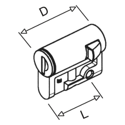 VYNCKIER - Slot profielhalfcilinder V2432E met inverende baard en 2 sleutels V2432E