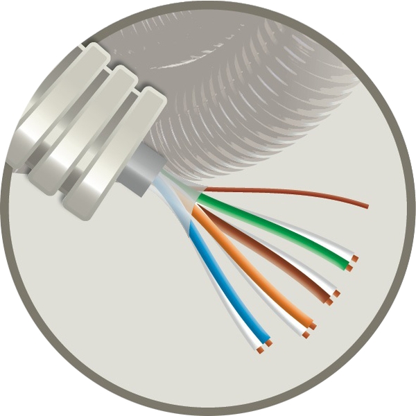 CABLEBEL - Elflex voorbedrade buis 16mm + telefoniekabel VVT 4X2X0,6mm