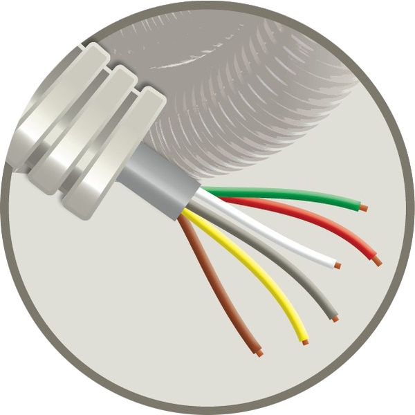 CABLEBEL - Elflex voorbedrade buis 16mm + telefoniekabel SVV grijs 6X0,8mm