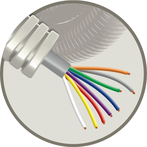 CABLEBEL - Elflex voorbedrade buis 16mm + telefoniekabel SVV grijs 8X0,8mm