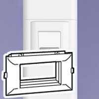 LEGRAND - Mosaic houder - 4 module - DLP 3D kabelgoot 80 x 80 mm - wit