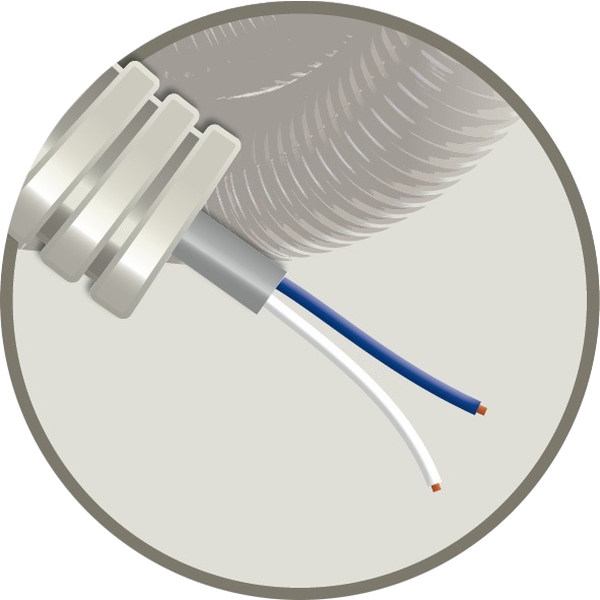 CABLEBEL - Elflex voorbedrade buis 16mm + telefoniekabel SVV grijs 2x0,8mm