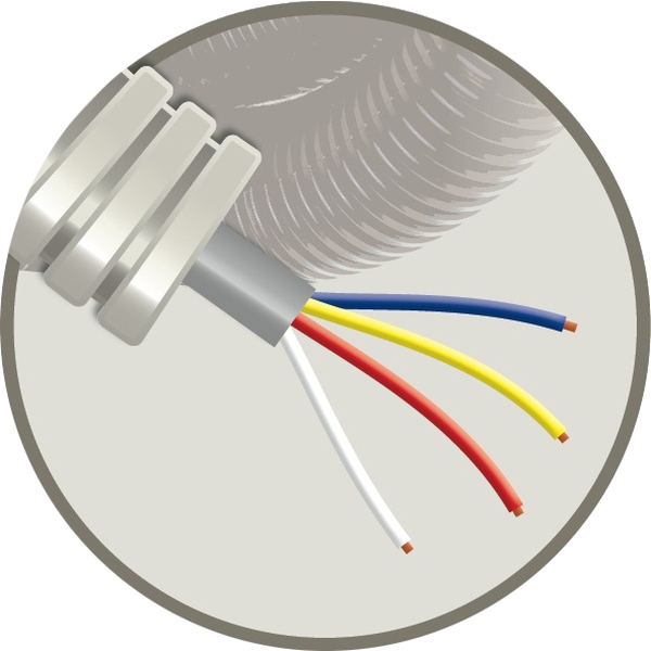 CABLEBEL - Elflex tube précâblé 16mm + câble de téléphonie SVV gris 4x0,8mm